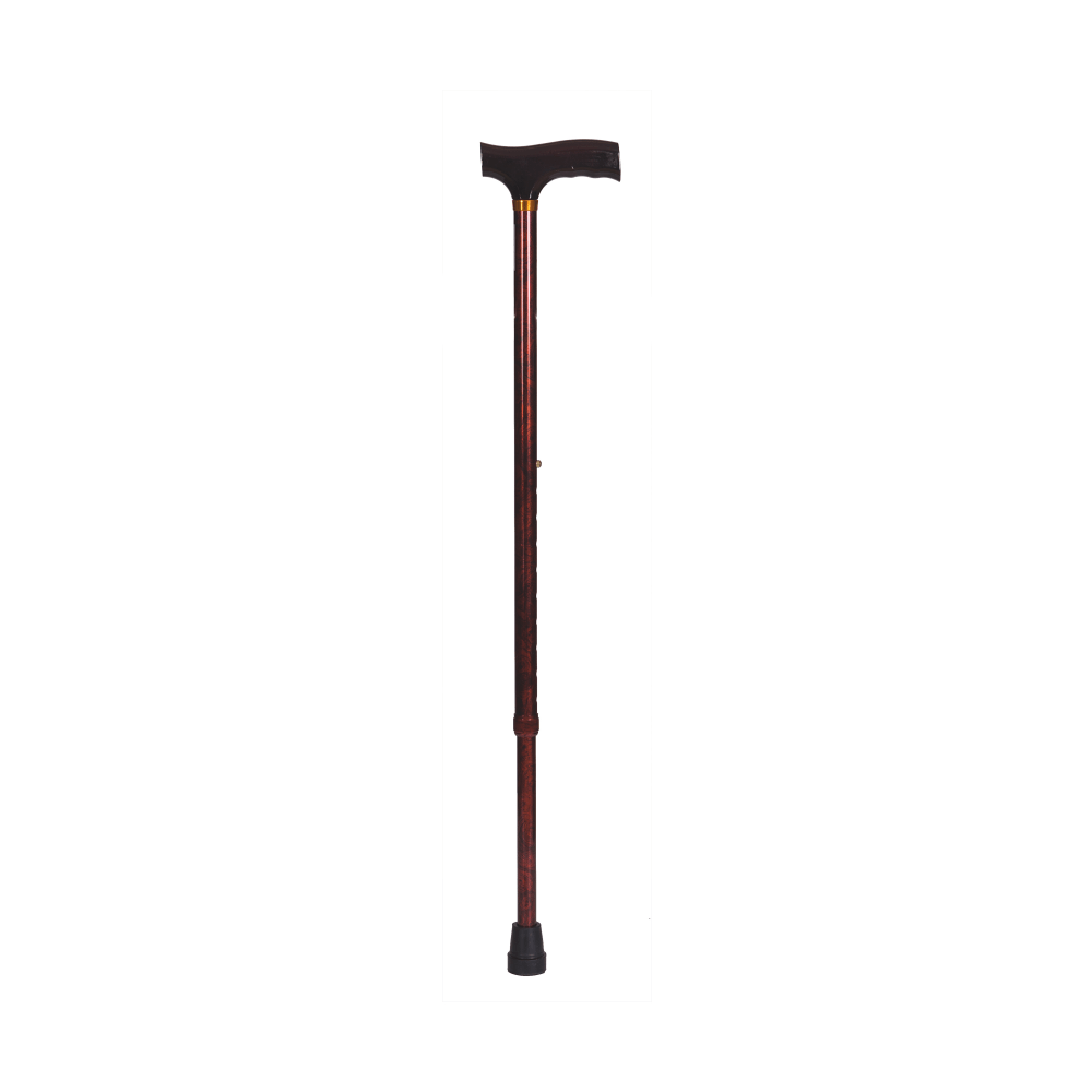 DMI Adjustable Derby-Top Handle Aluminum Walking Cane, 31in - 40in, Wood Grain