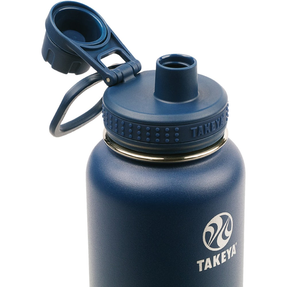 Takeya Actives Spout Reusable Water Bottle, 32 Oz, Midnight