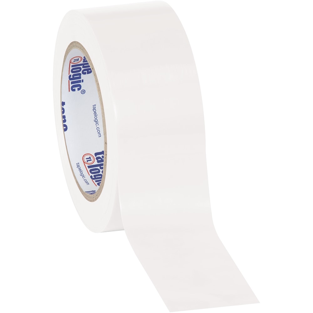 BOX Packaging Solid Vinyl Safety Tape, 3in Core, 2in x 36 Yd., White, Case Of 3