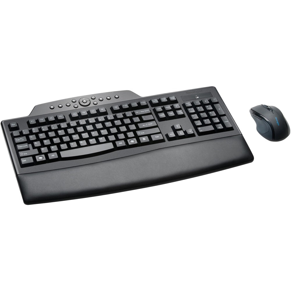 Kensington Pro Fit Comfort Wireless Keyboard & Mouse, Contoured/Curved Full Size Keyboard, Right-Handed Optical Mouse, KMW72403