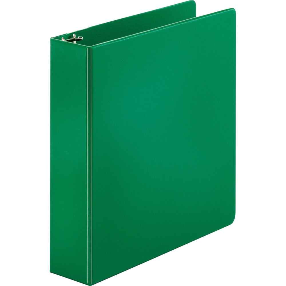 Business Source Basic Round-ring Binder - 2in Binder Capacity - Letter - 8 1/2in x 11in Sheet Size - 3 x Round Ring Fastener(s) - Vinyl - Green - Recycled - 1 / Each