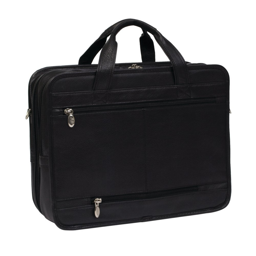 McKlein River West Leather Laptop Case, Black