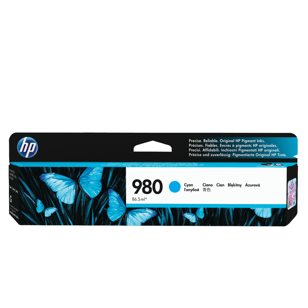 HP 980 Cyan Ink Cartridge, D8J07A