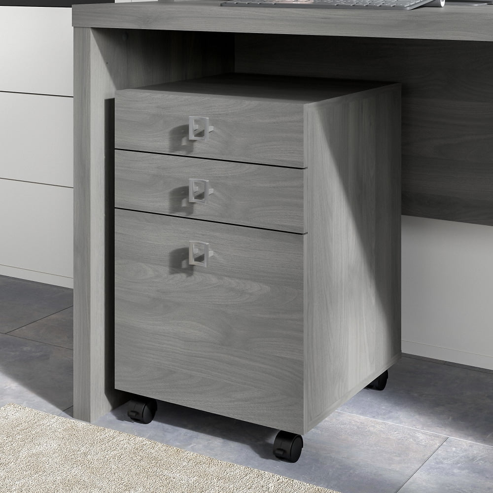 Bush Business Furniture Echo 17inD Vertical 3-Drawer Mobile File Cabinet, Modern Gray, Delivery