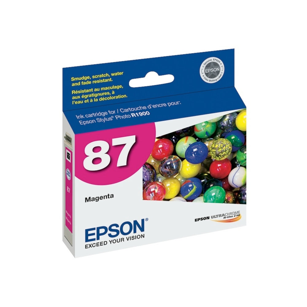 Epson 87 UltraChrome Hi-Gloss 2 Magenta Ink Cartridge, T087320