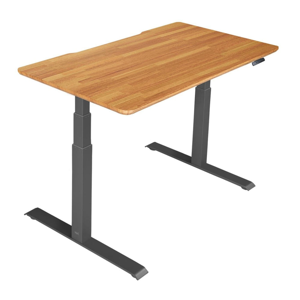 Vari Electric 60inW Standing Desk, Butcher Block