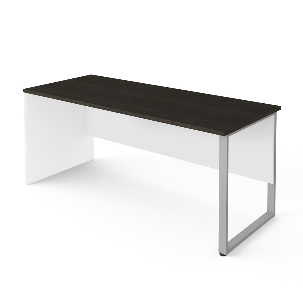 Bestar Pro-Concept Plus 72inW Table Computer Desk With Metal Legs, White/Deep Gray