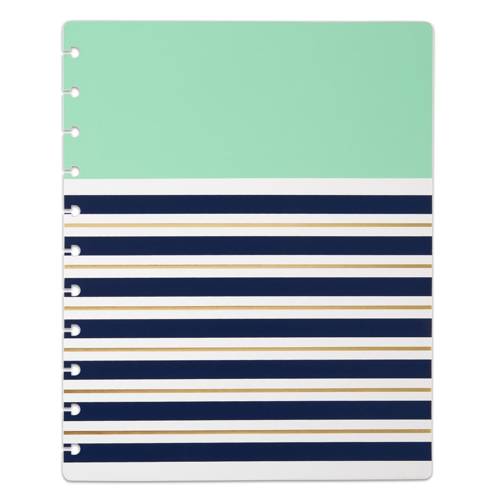 TUL Discbound Notebook Covers, Letter Size, Mint Stripes, Pack of 2 Covers