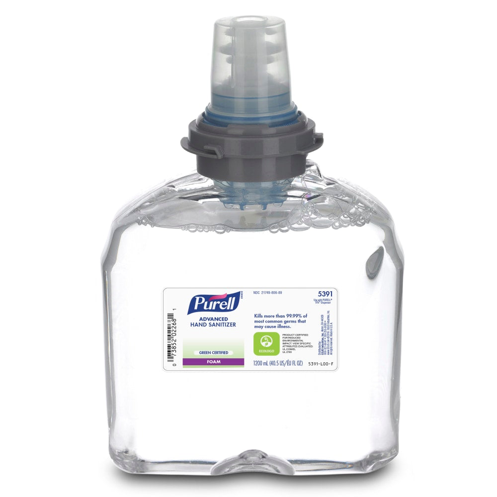 Purell TFX Instant Hand Sanitizer Foam Refills, 1200ml, Carton Of 2