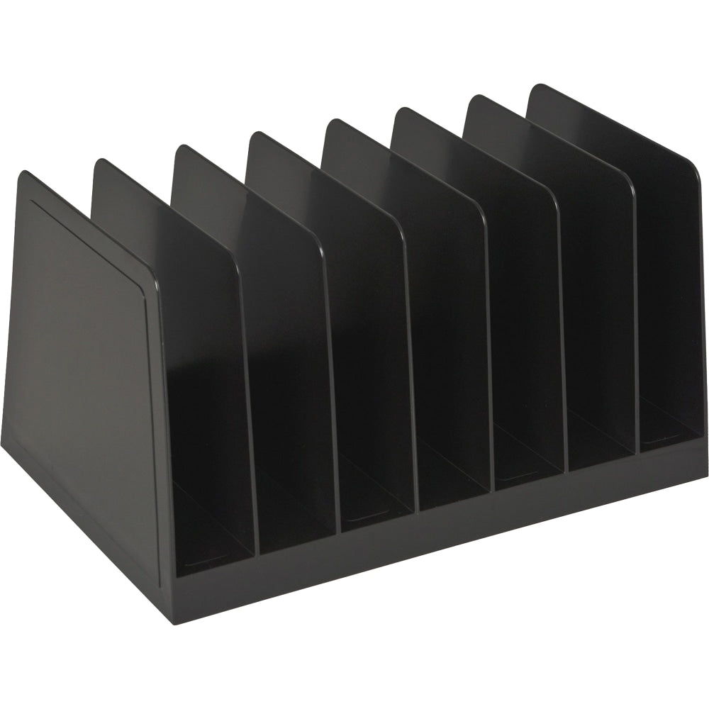 Business Source Desk Step Sorter - 4.5in Height x 8.8in Width x 5.5in DepthDesktop - 25% Recycled - Black - Plastic - 1 Each