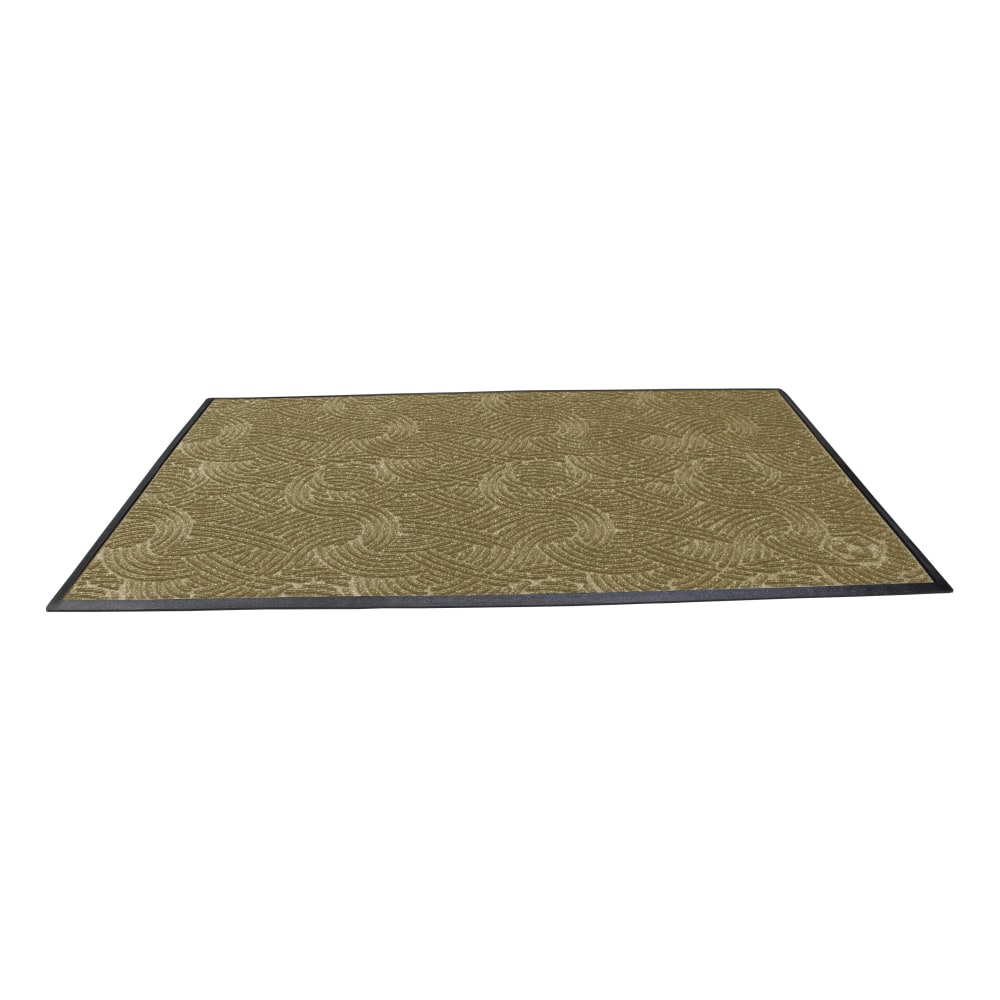 Waterhog Plus Swirl Floor Mat, 36in x 60in, Khaki