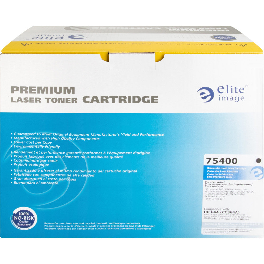 Elite Image Remanufactured Black Toner Cartridge Replacement For HP 64A, CC364A