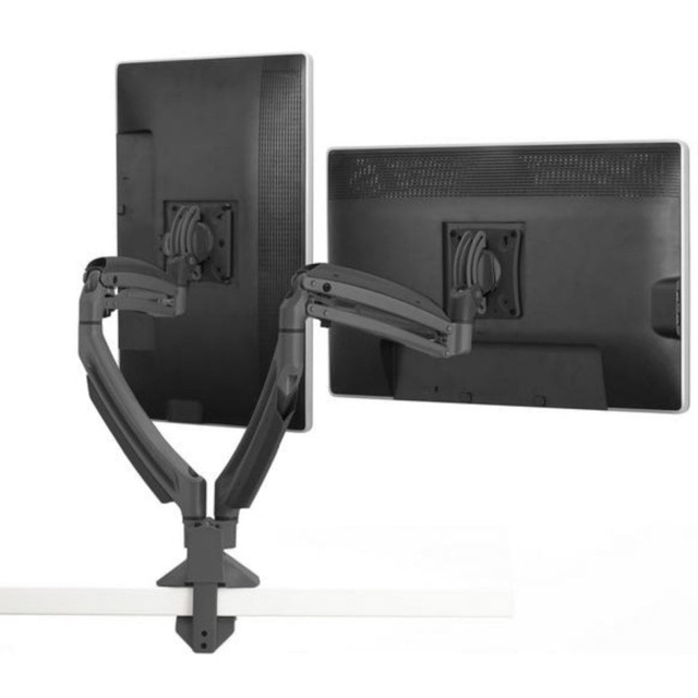 Chief Kontour Dual Desk Arm Mount - For Displays 10-38in - Black - Height Adjustable - 2 Display(s) Supported - 10in to 30in Screen Support - 50 lb Load Capacity - 1 Each