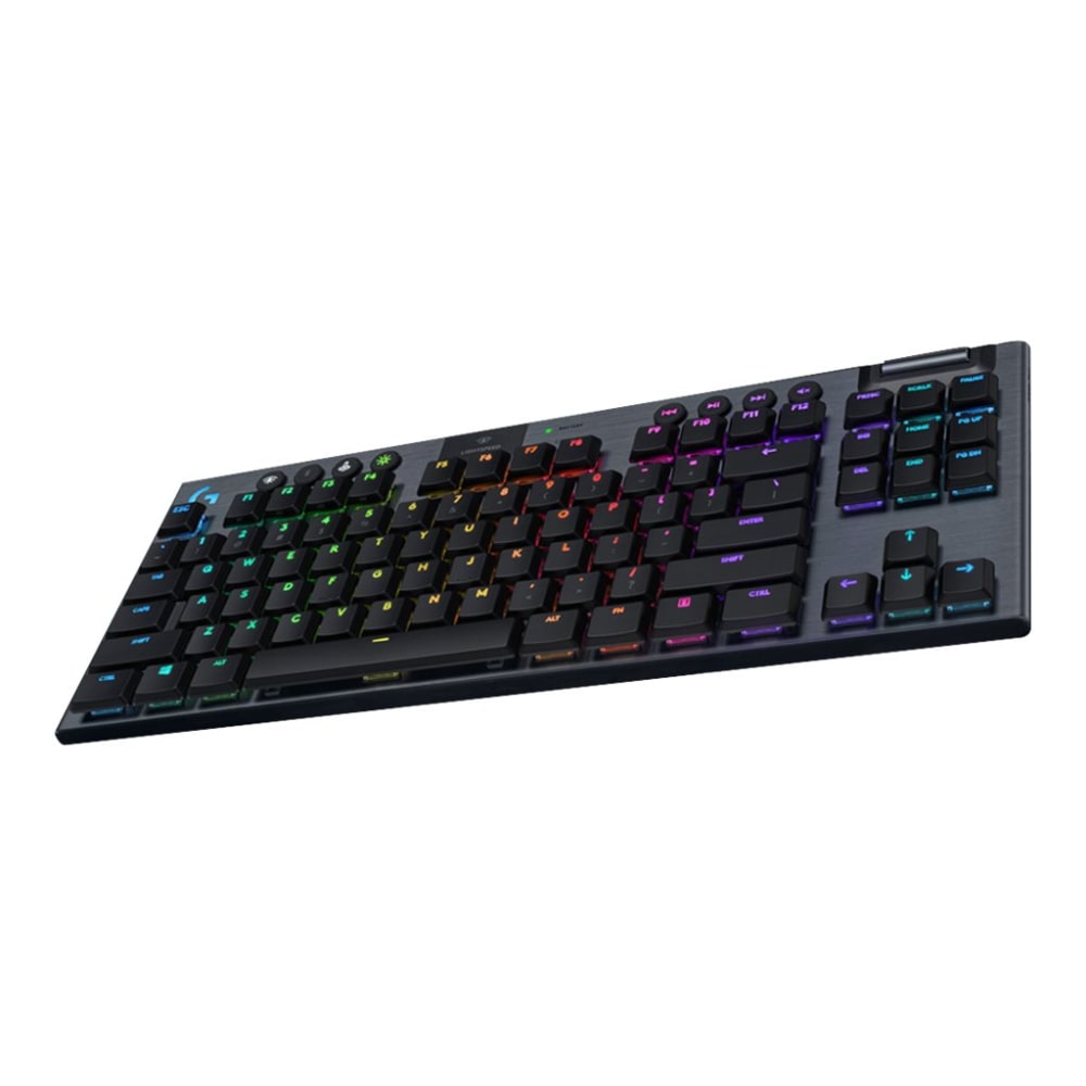 Logitech G915 TKL Tenkeyless Lightspeed Wireless RGB Mechanical Gaming Keyboard, Black