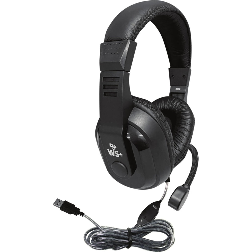 Hamilton Buhl WorkSmart Plus Headset - Stereo - USB 2.0 - Wired - 32 Ohm - 50 Hz - 20 kHz - Over-the-head - Binaural - Ear-cup - 5 ft Cable - Noise Cancelling Microphone