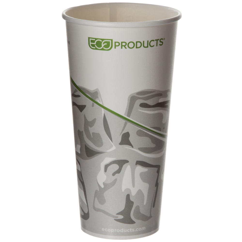 Eco-Products Double-Sided PLA Paper Cold Cups, 22 Oz, Multicolor, Pack Of 1,000 Cups