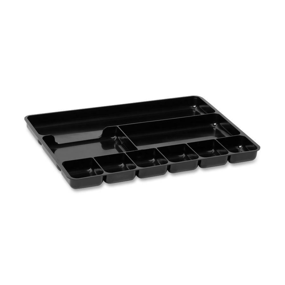 Rubbermaid Regeneration Plastic Storage Drawer Organizer, 1 1/4in x 9 3/8in x 14in, Black