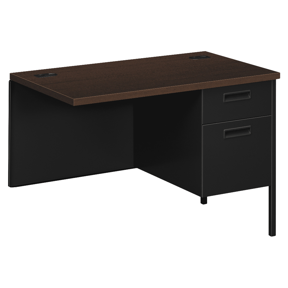 HON Metro Classic 42inW Right Desk Return, Mocha/Black