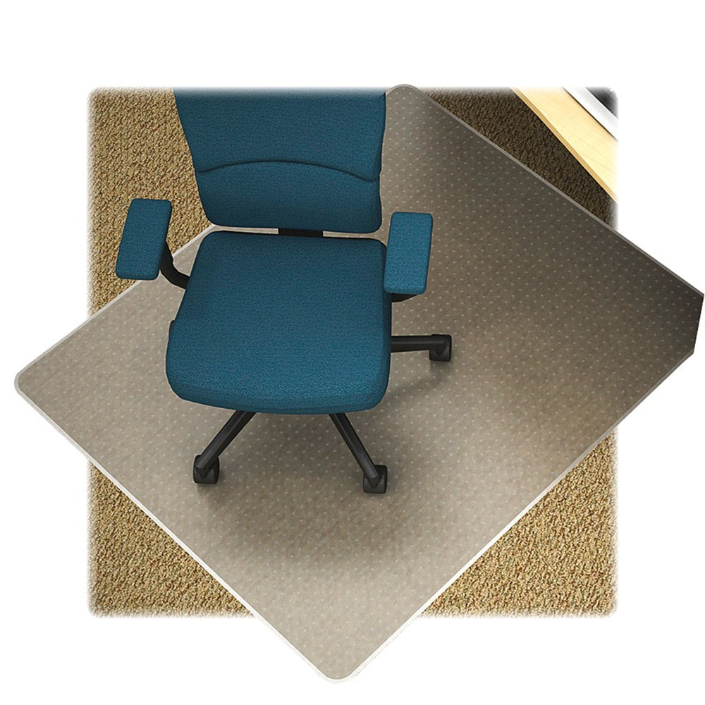 Lorell Beveled Edge Low Pile Studded Chair Mat, 46in x 60in