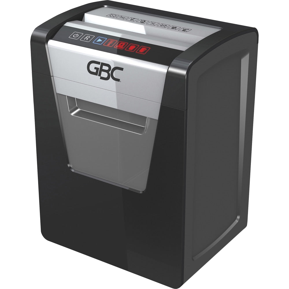 GBC ShredMaster SX15-06 Super Cross-Cut Shredder - Non-continuous Shredder - Super Cross Cut - 15 Per Pass - for shredding Paper, Staples, Paper Clip - P-4 - 2 Hour Run Time - 6 gal Wastebin Capacity - Black, Chrome