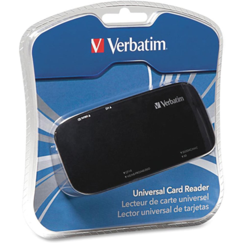 Verbatim Universal Card Reader, USB 2.0 - Black - USB 2.0 - Black