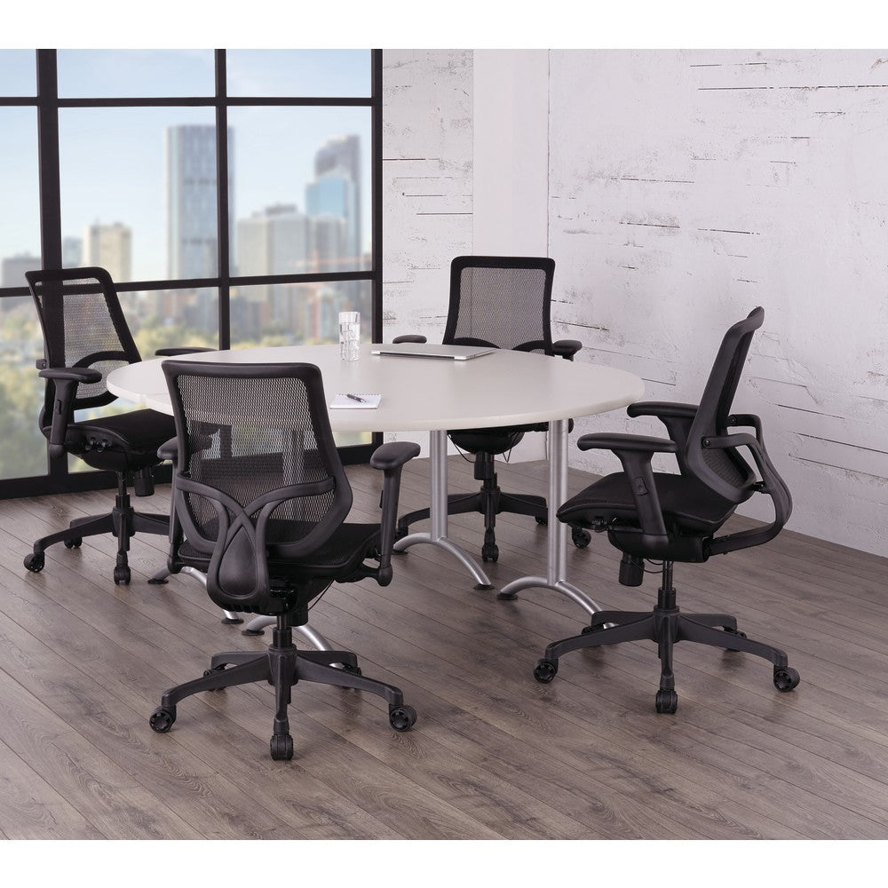 WorkPro Flex Collection Half Round Table Top, Gray