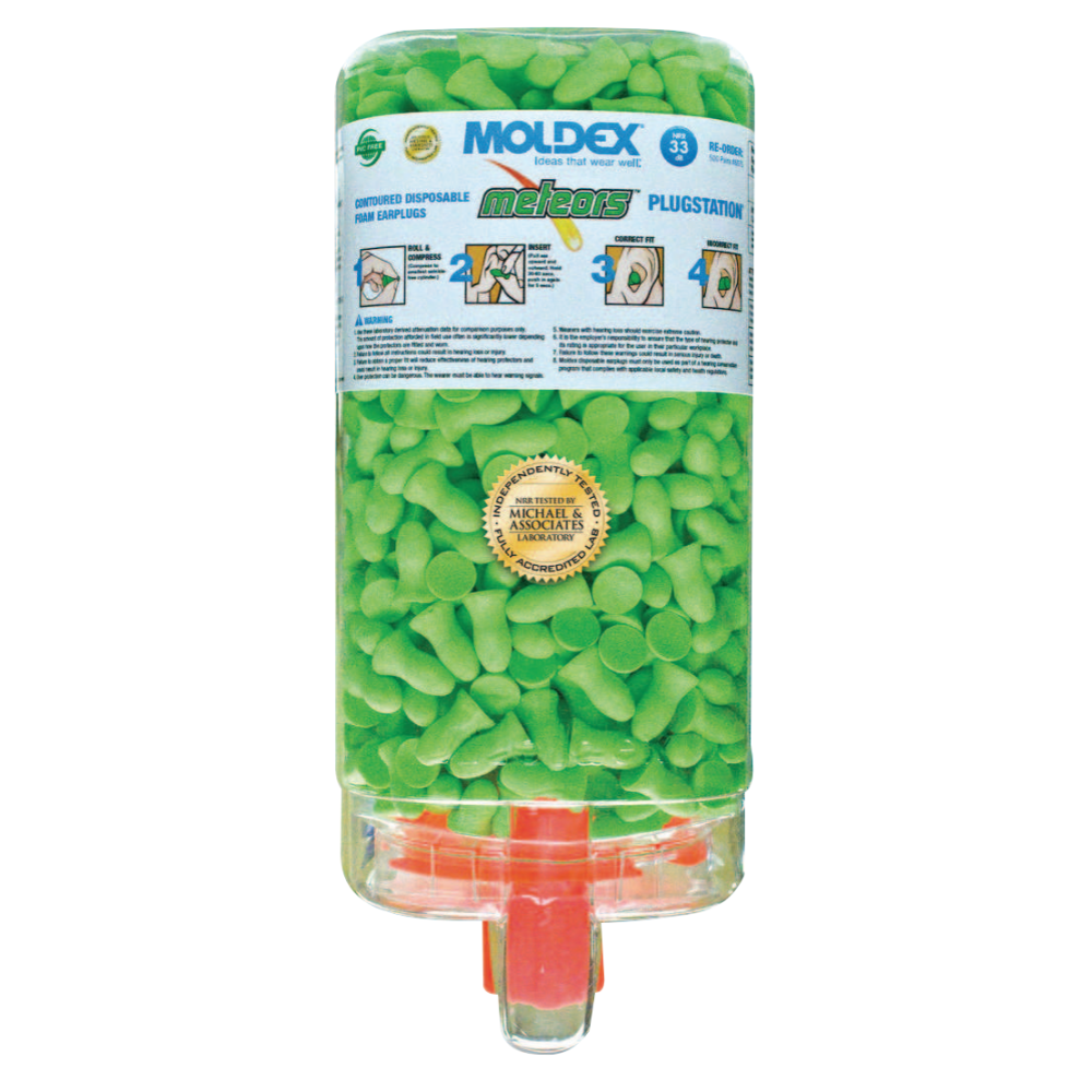 Meteors Earplugs, Foam, Bright Green, Uncorded