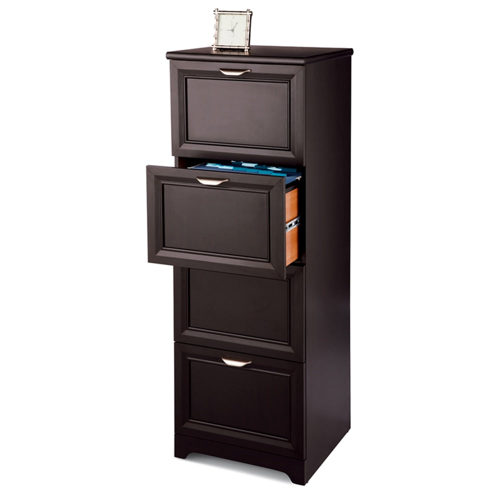 Realspace Magellan 19inD Vertical 4-Drawer File Cabinet, Espresso