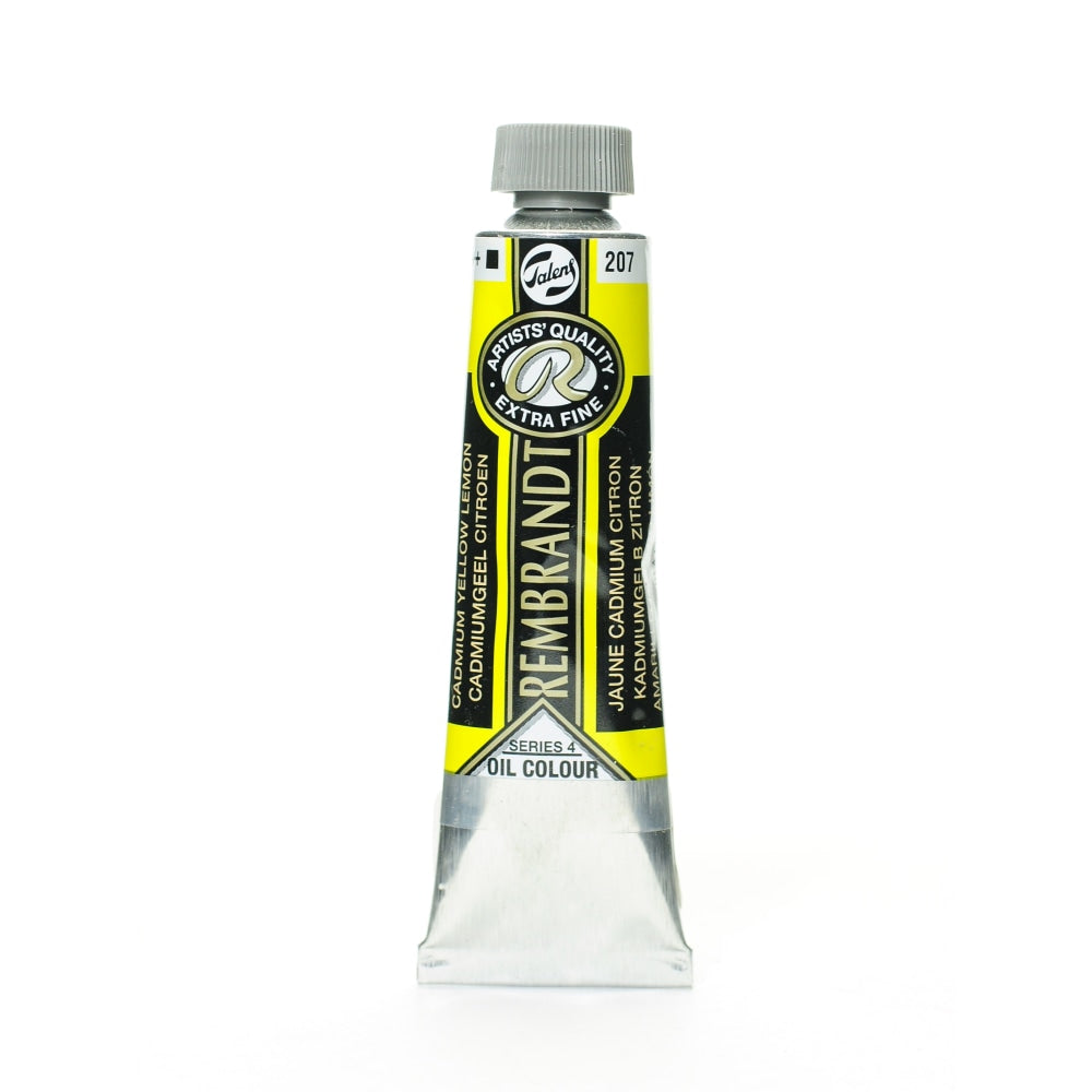 Rembrandt Artists Oil Colors, 40 mL, Cadmium Yellow Lemon, 207