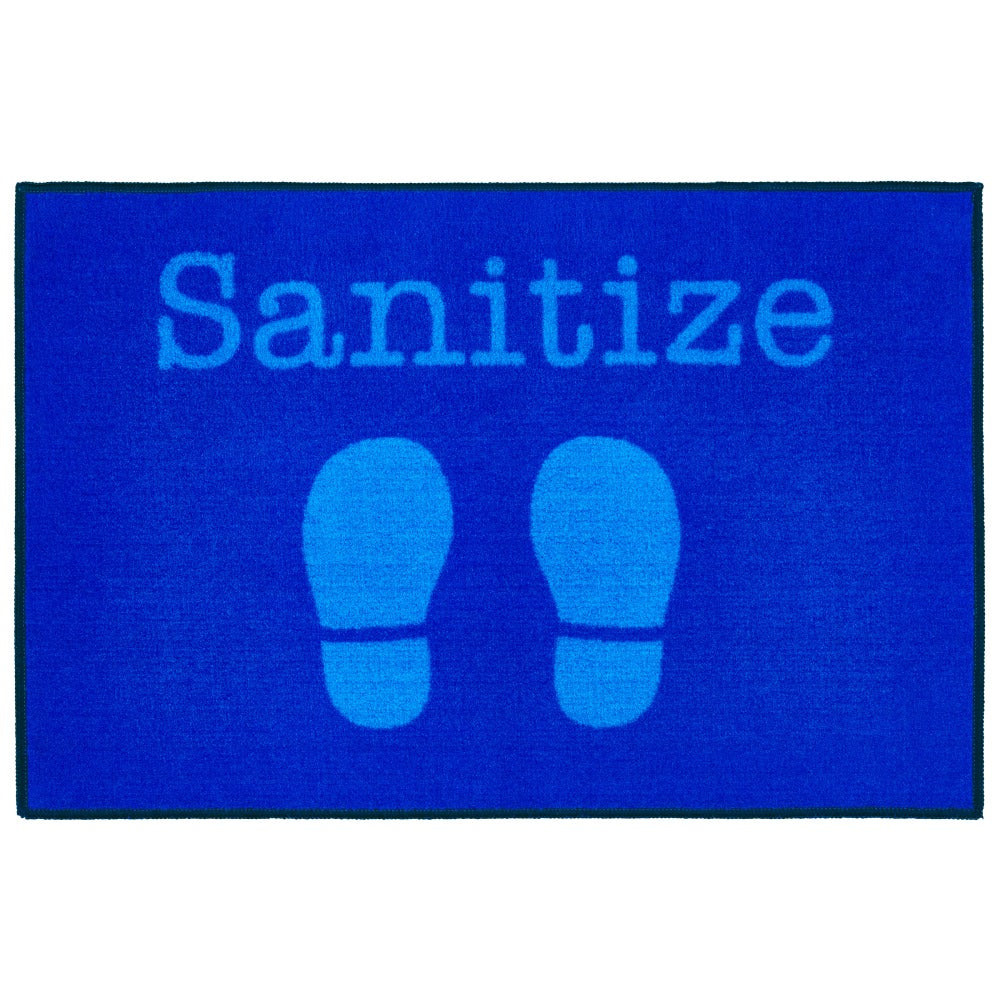 Carpets for Kids KID$Value Rugs Blue Shoes Sanitize Activity Rug, 3ft x 4 1/2ft , Blue