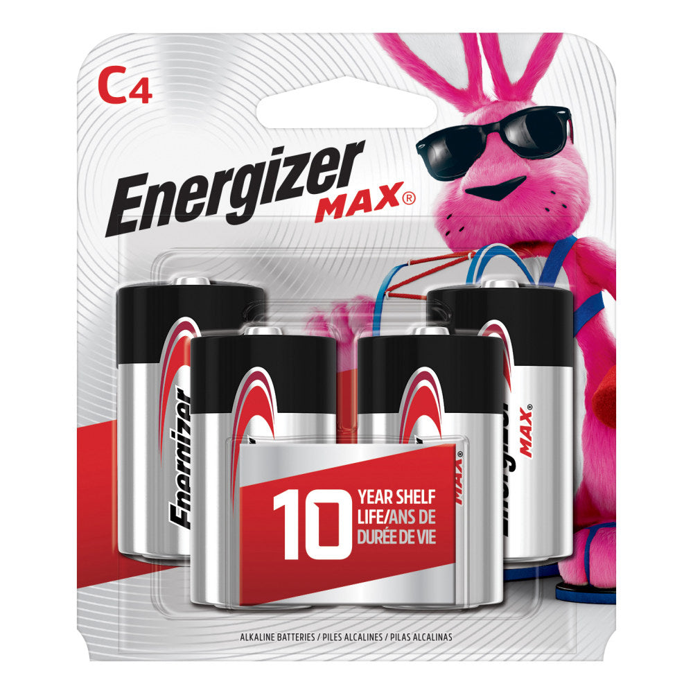 Energizer Max C Alkaline Batteries, Pack Of 4