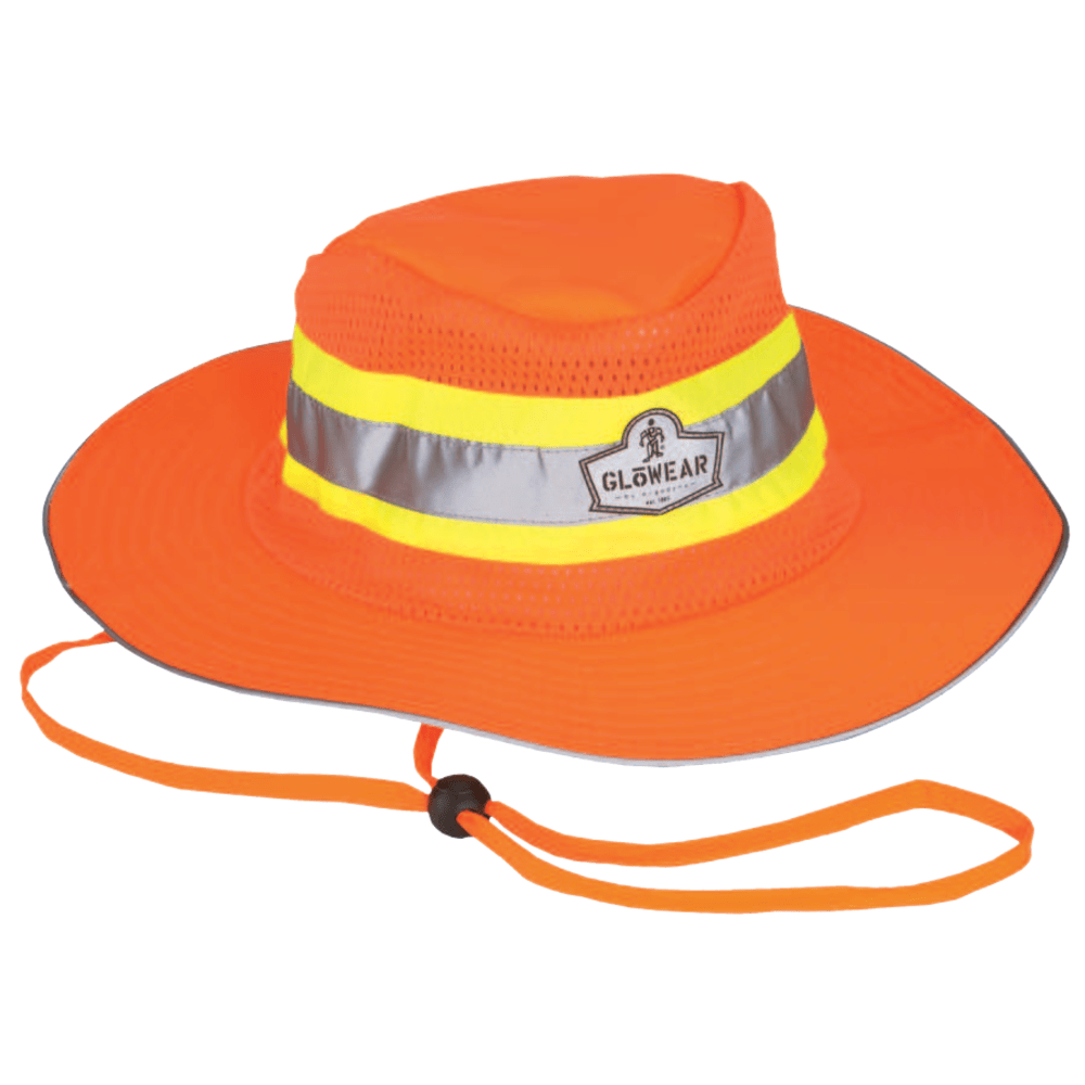 Ergodyne GloWear 8935 Hi-Vis Polyester Ranger Hat, Large/X-Large, Lime