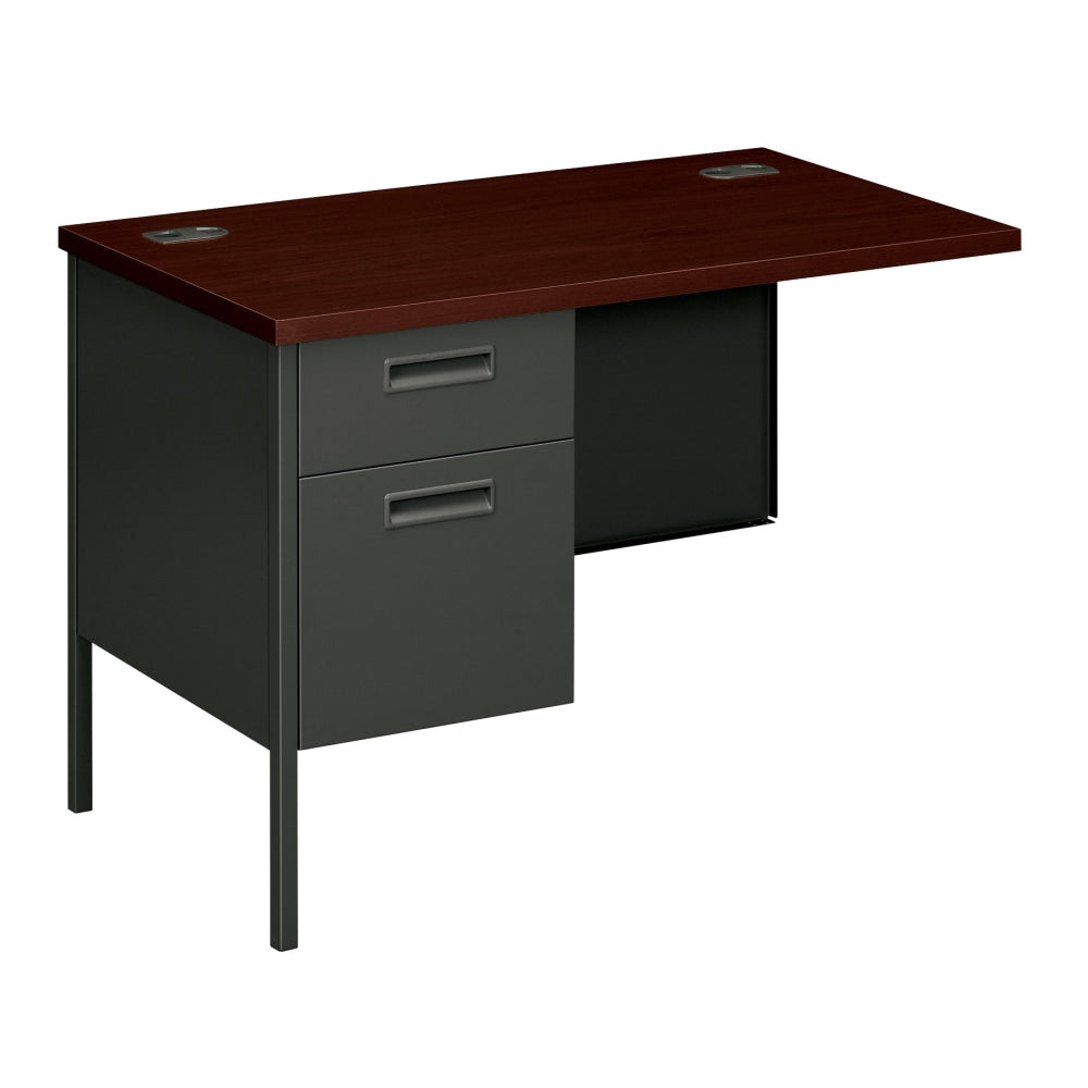 HON Metro Classic 42inW Left Desk Return, Mahogany/Charcoal