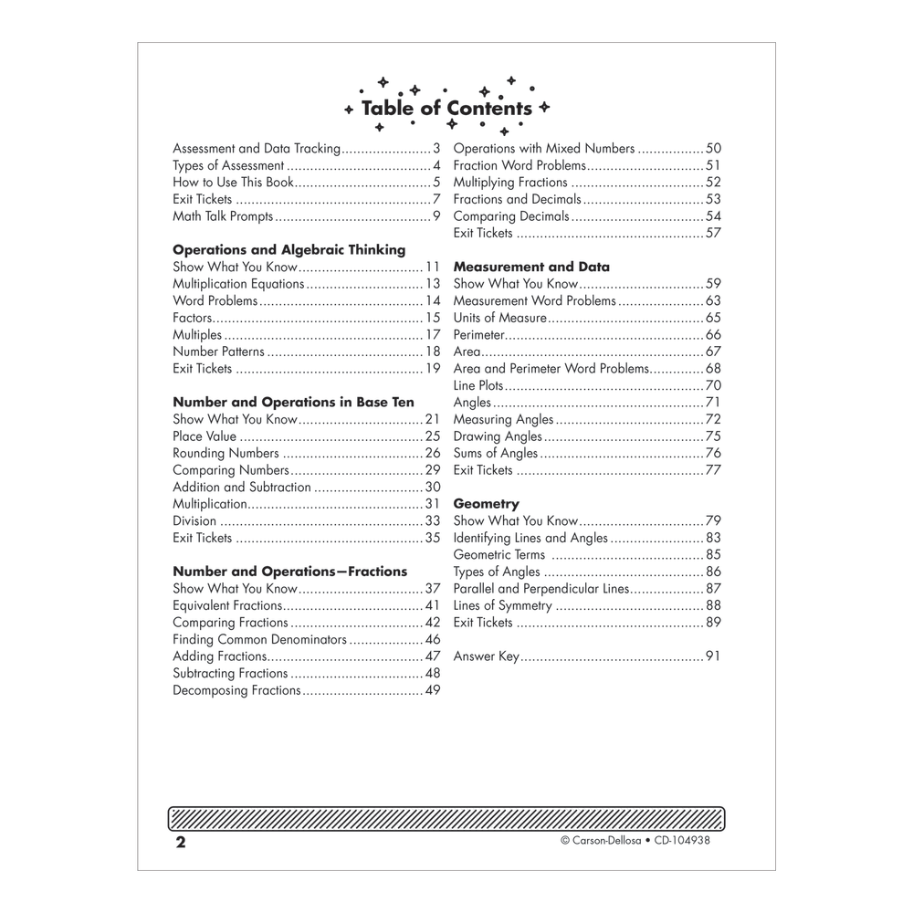 Carson-Dellosa Instant Assessments For Data Tracking Math Resource Book, Grade 4