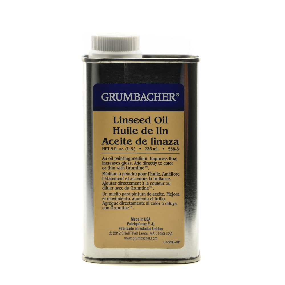 Grumbacher Linseed Oil, 8 Oz, Pack Of 2