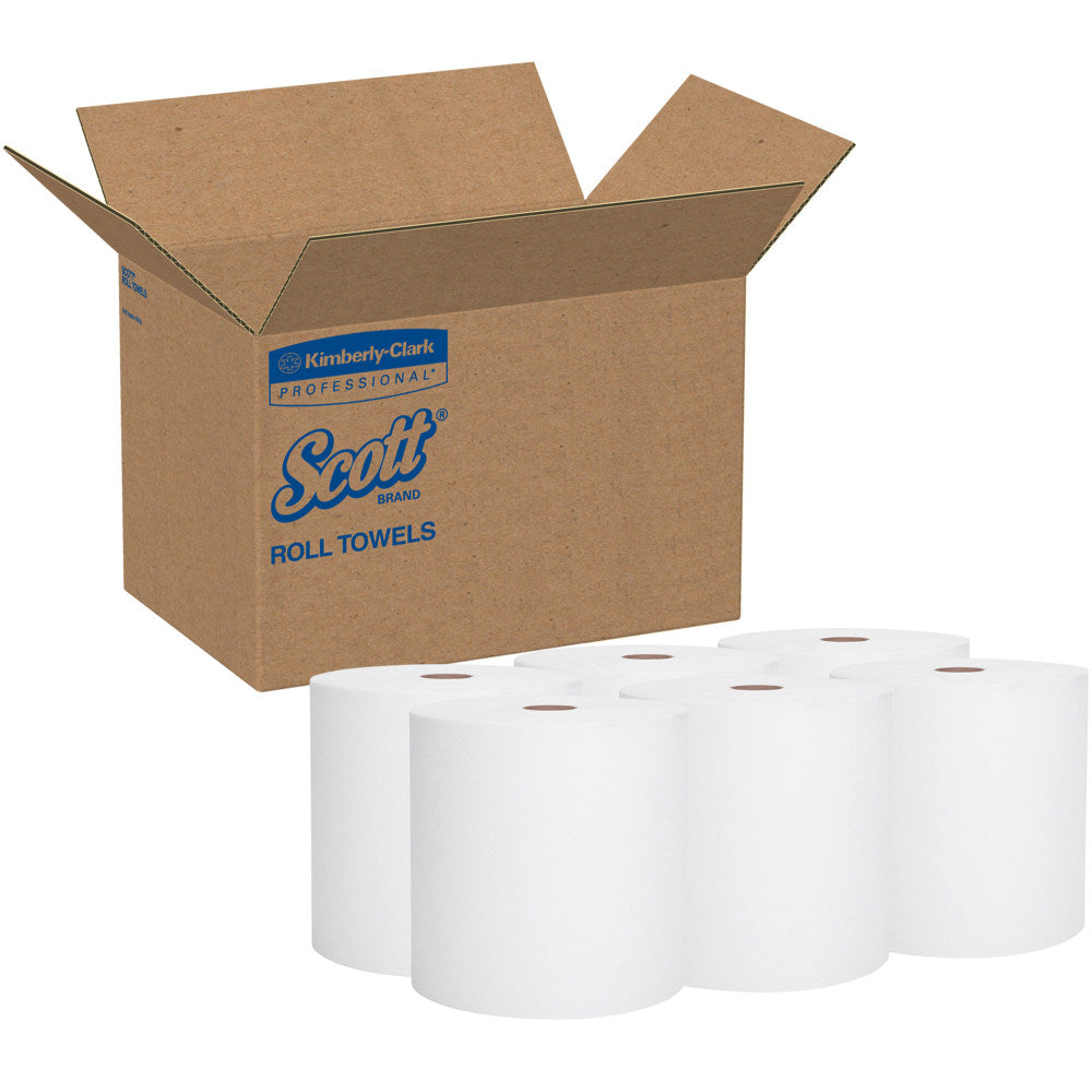 Scott Professional 1-Ply Paper Towels, 950ft Per Roll, 70% Recycled, Pack Of 6 Rolls