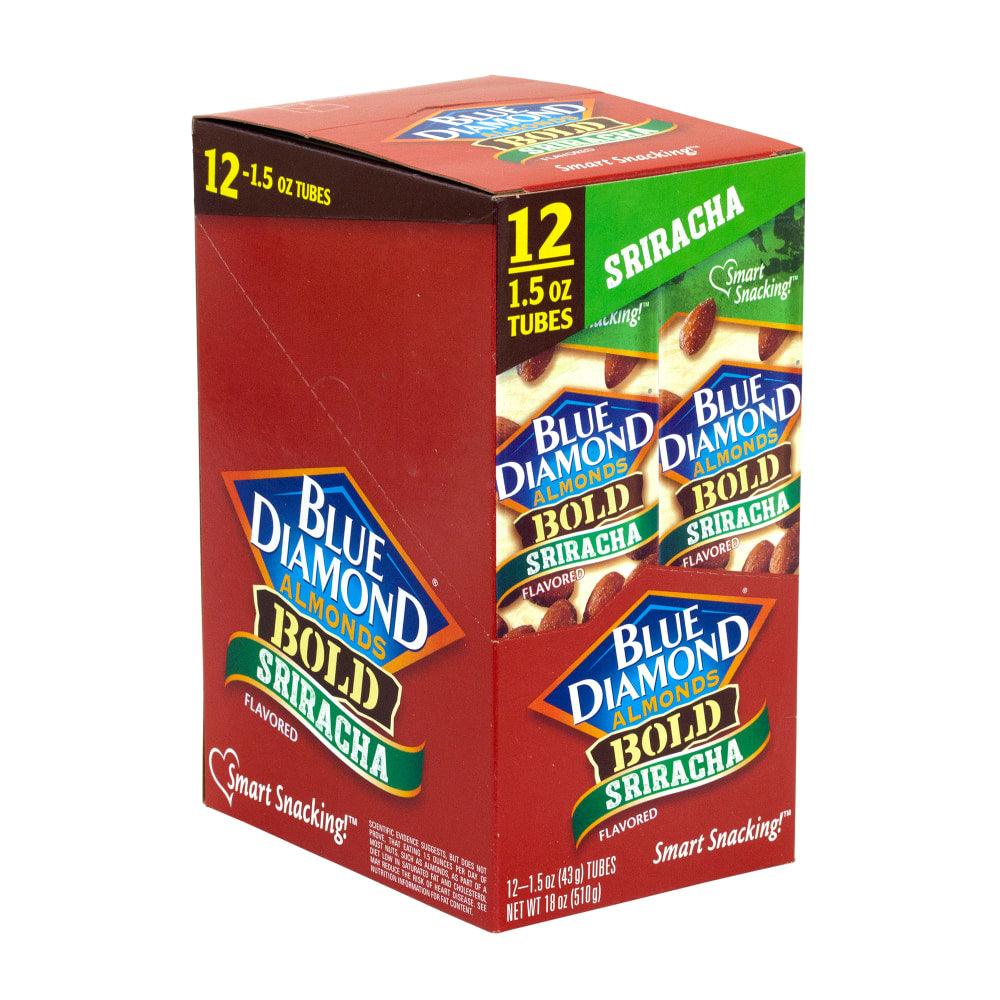 Blue Diamond Bold Almonds, Sriracha, 1.5 Oz, Pack Of 12 Pouches