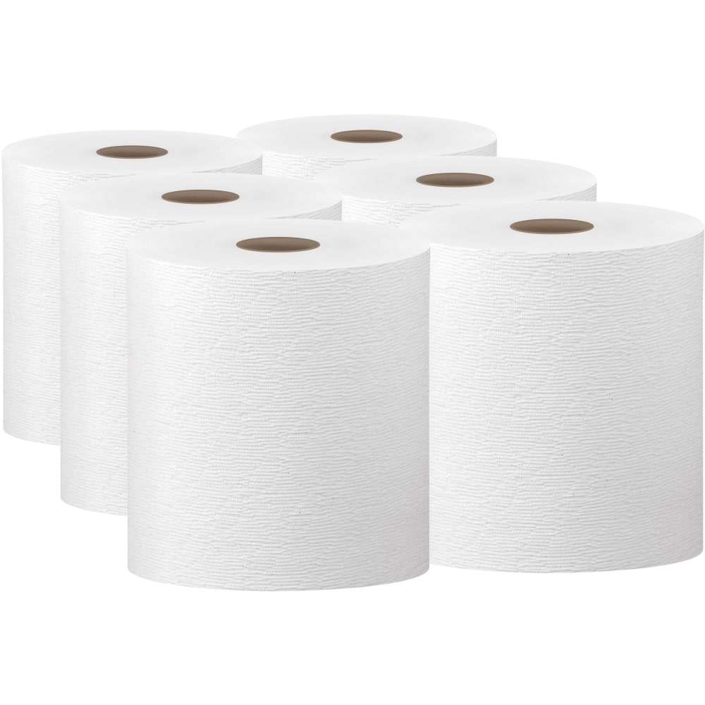 Kleenex Professional 1-Ply Paper Towels, 50% Recycled, 600ft Per Roll, Pack Of 6