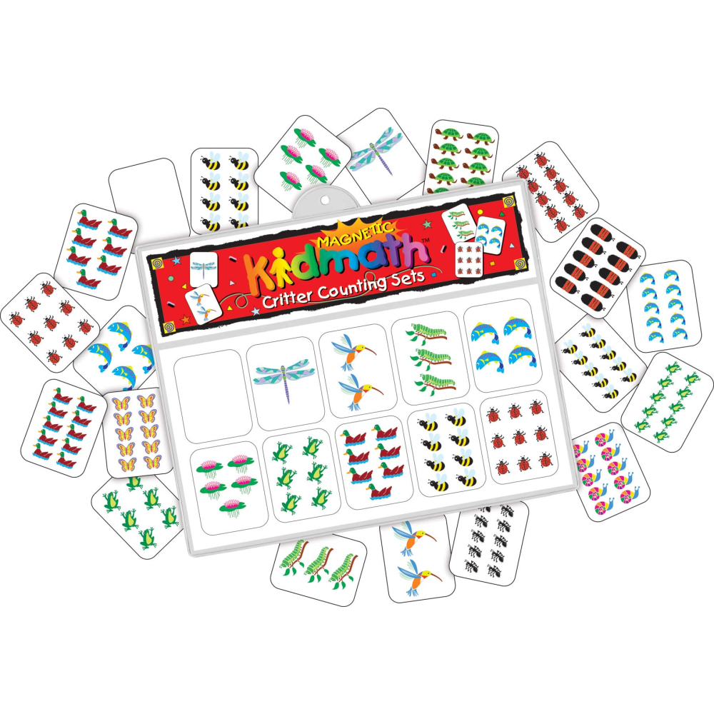 Barker Creek Magnets, Magnetic Kidmath, Critter Counting Set, Grades Pre-K-1, Pack Of 20