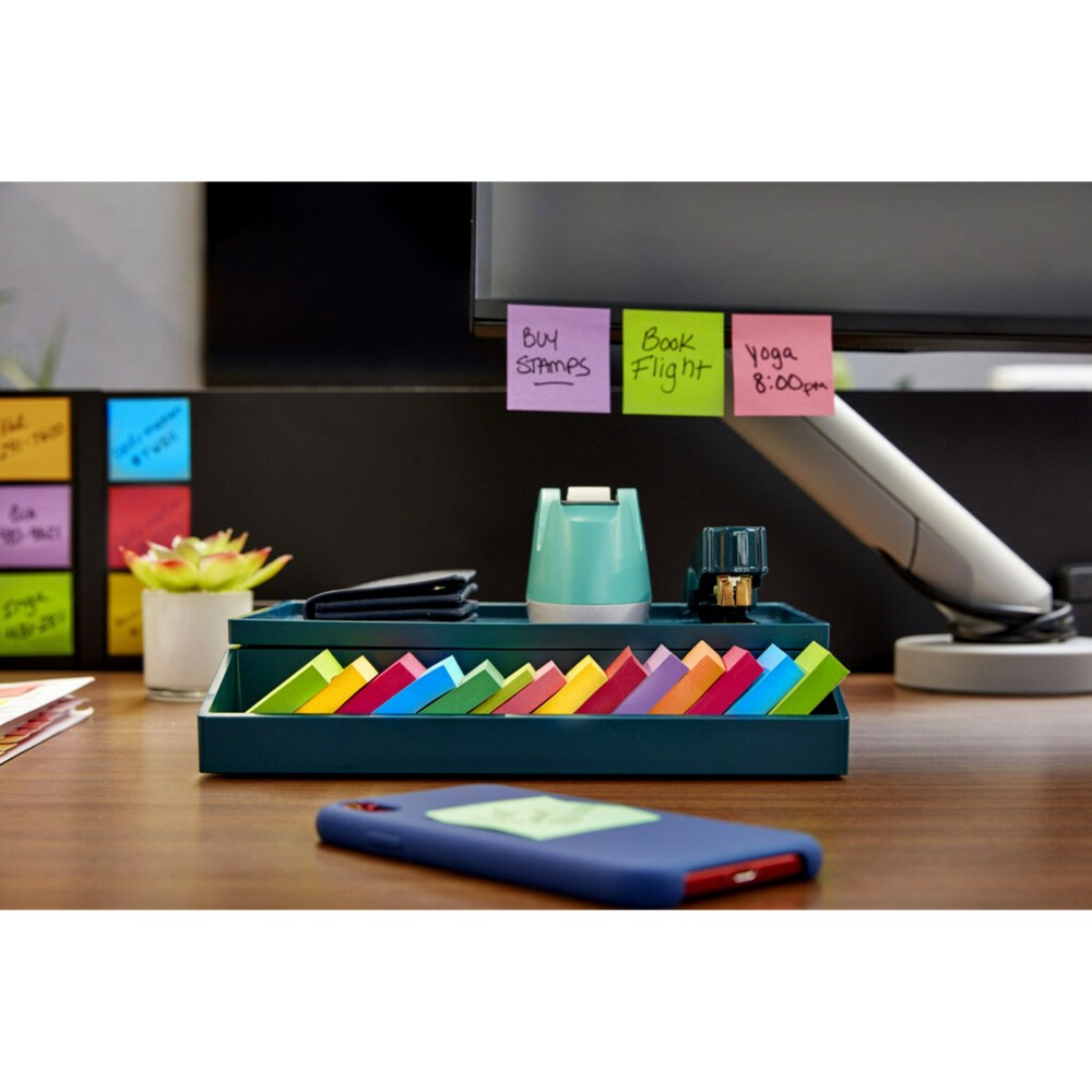 Post-it Super Sticky Notes - Energy Boost Color Collection - 2in x 2in - Square - 90 Sheets per Pad - Multicolor - Paper - Super Sticky, Adhesive, Recyclable, Residue-free - 1620 / Pack