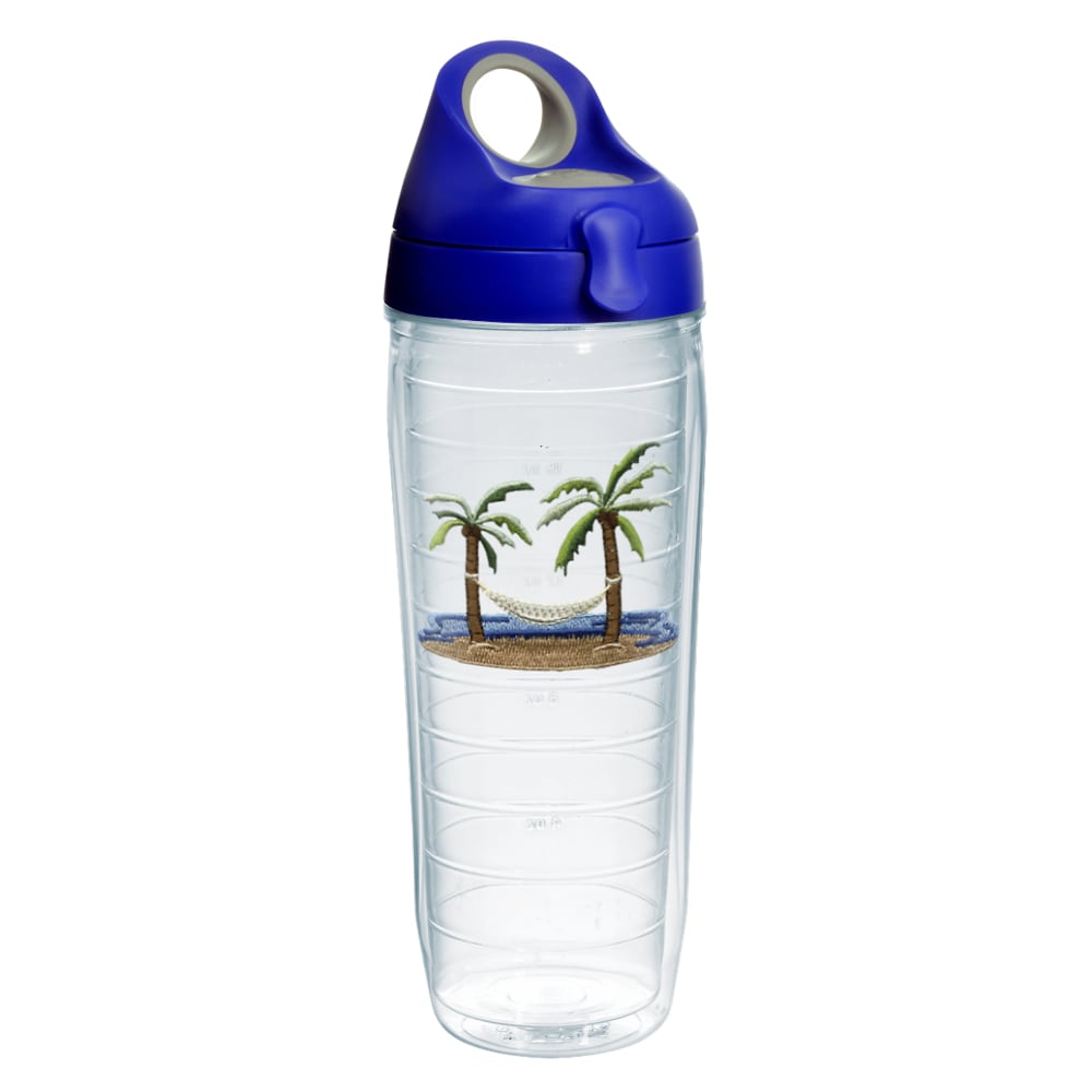 Tervis Water Bottle With Lid, 24 Oz, Palm And Hammock