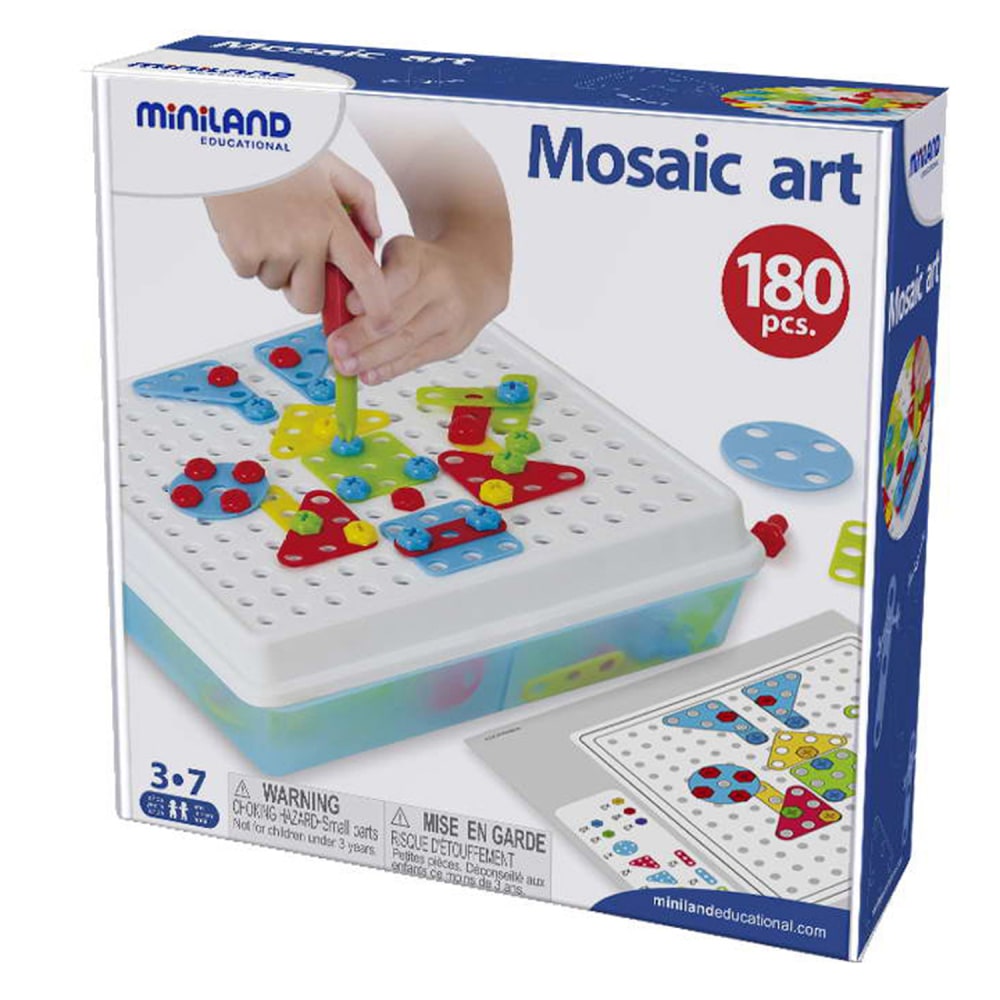 Miniland Educational 180-Piece Mosaic Art Set