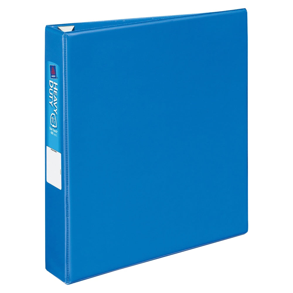 Avery Heavy-Duty 3-Ring Binder With Locking One-Touch EZD Rings, 1 1/2in D-Rings, Blue