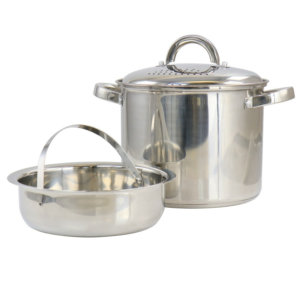 Oster Sangerfield 5-Quart Stainless Steel Pasta Pot, Silver