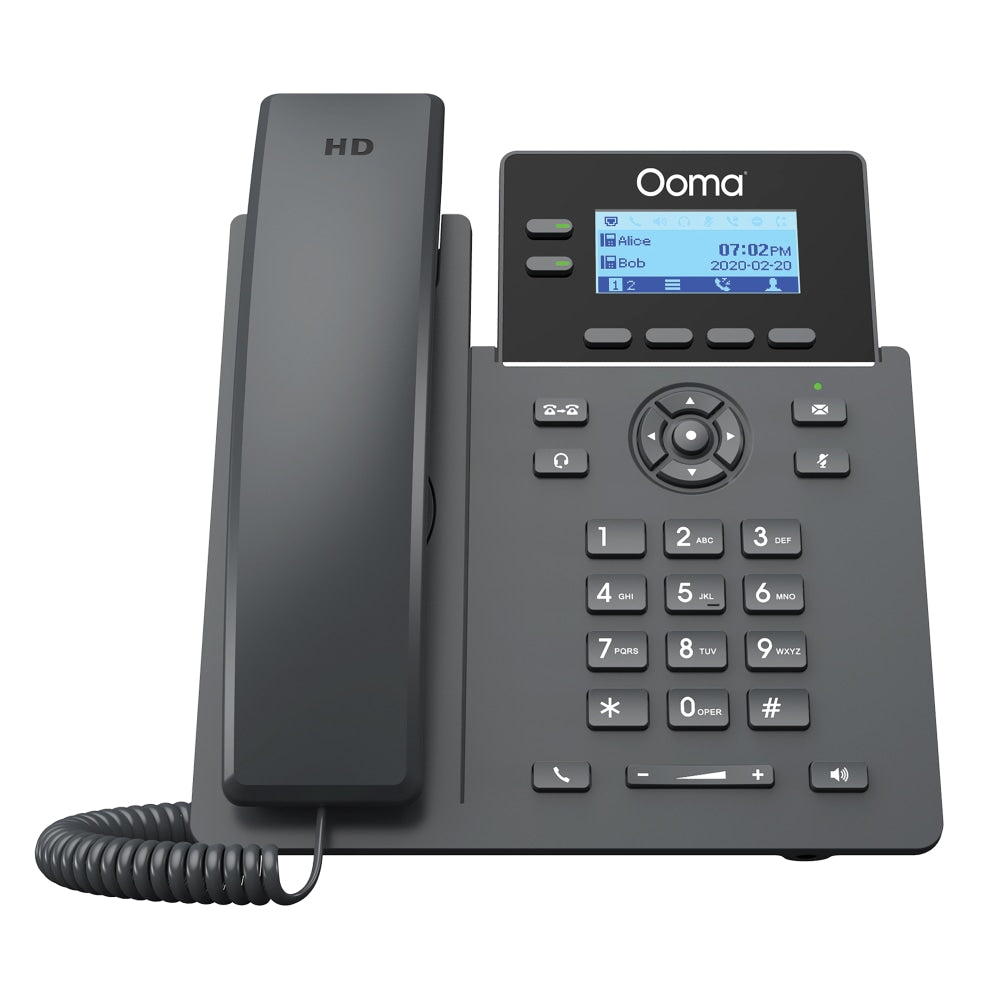 Ooma Wi-Fi 2-Line IP Corded Phone, OOMA2602W