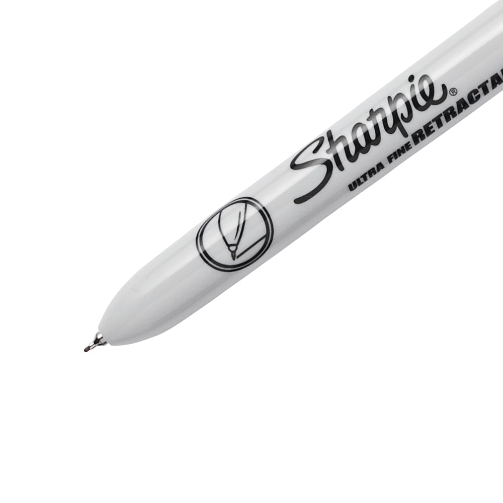 Sharpie Retractable Permanent Markers, Ultra-Fine Point, Red, Pack Of 12