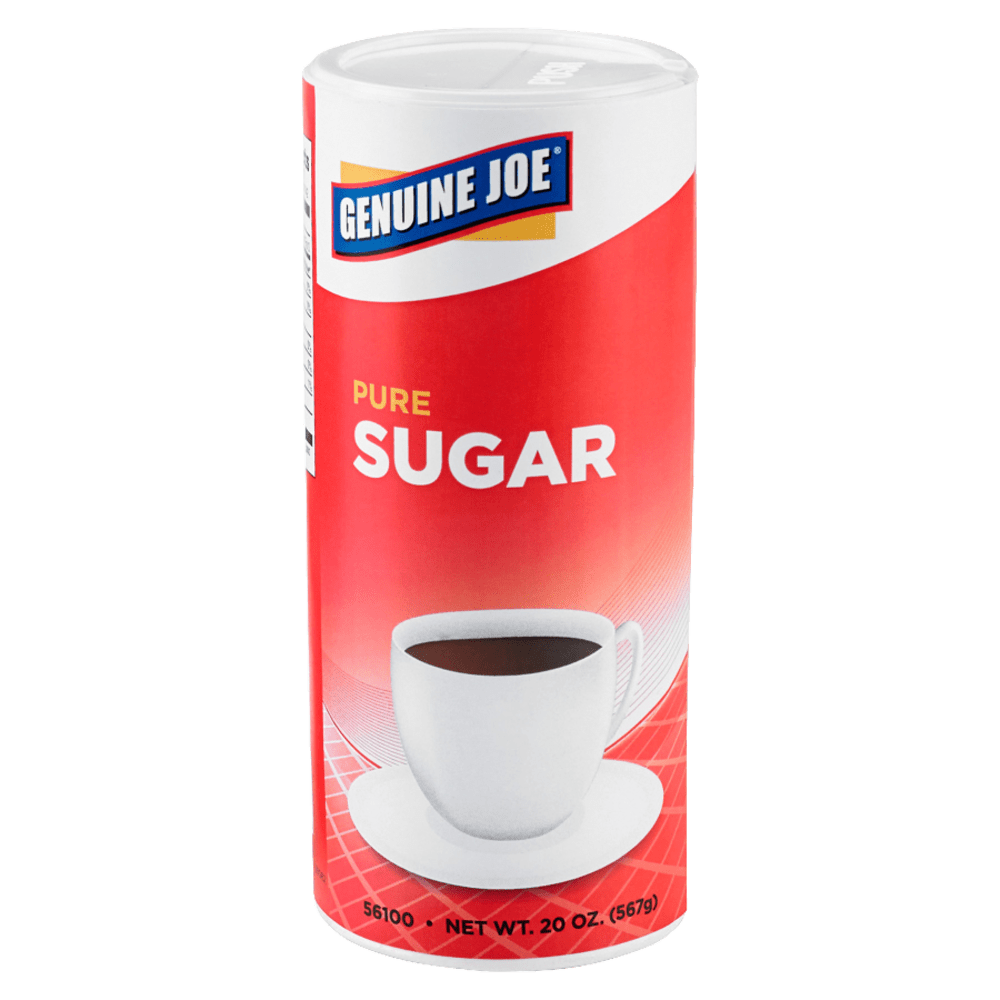 Genuine Joe Pure Sugar Canisters, 20 Oz., Pack Of 3