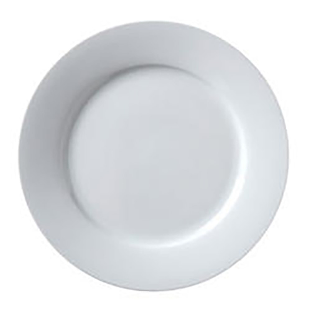 Hoffman Vertex China Ceramic Argyle Collection Rolled Edge Plates, 9-3/4in, Bright White, Case Of 24 Plates