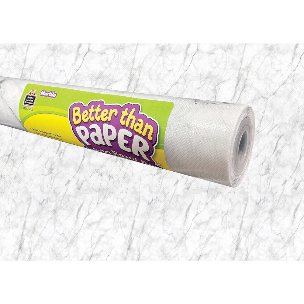 Teacher Created Resources Better Than Paper Bulletin Board Paper Rolls, 4ft x 12ft, Marble, Pack Of 4 Rolls