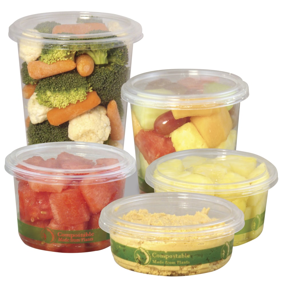 Stalk Market PLA Deli Lids, 6in, 8-32 Oz, Clear, Pack Of 600 Lids